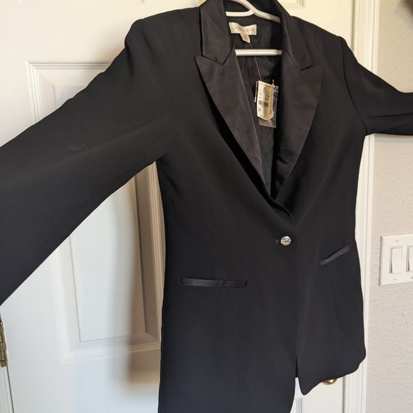 NWT VINTAGE TUXEDO JACKET !! | 8 | Black Satin Lapels | Crystal | Casual Corner - Picture 2 of 12